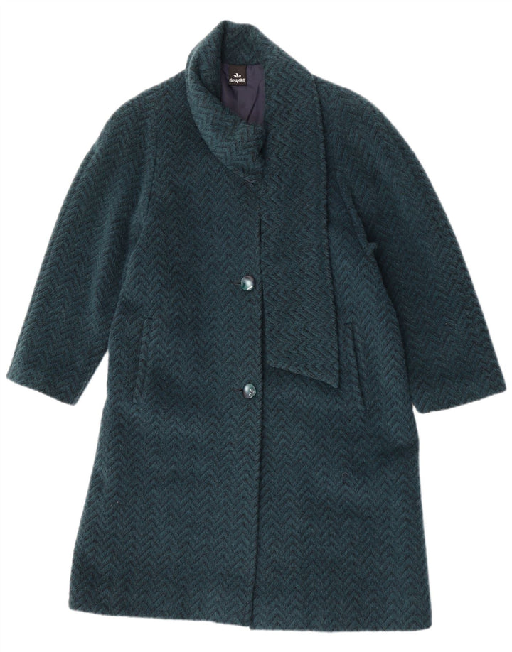 ELENA MIRO Palton pentru femei UK 18 XL Blue Chevron Lână