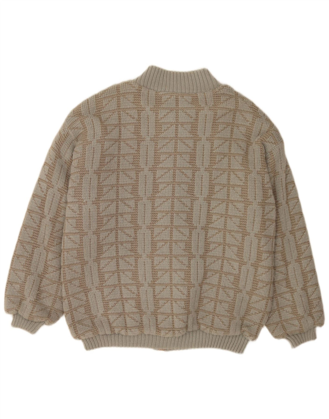 Jachetă bomber tricotată pentru bărbați Frank Pepperone UK 42 XL verde geometrică