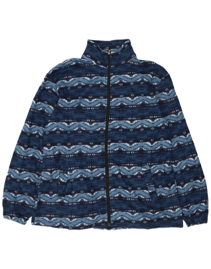 Jachetă din lână pentru bărbați VINTAGE UK 38 Medium Blue Fair Isle Cotton