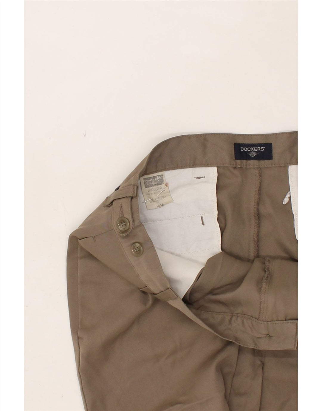 DOCKERS Mens Chino Shorts W36 Large Beige Polyester Vintage Dockers and Second-Hand Dockers from Messina Hembry 