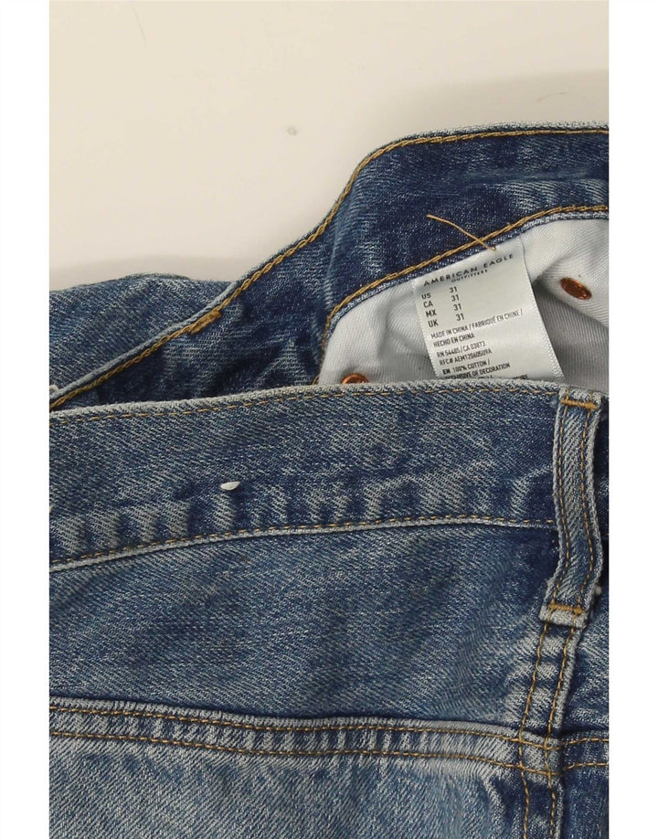Pantaloni scurți din denim învechit pentru bărbați American Eagle W31, bumbac albastru mediu