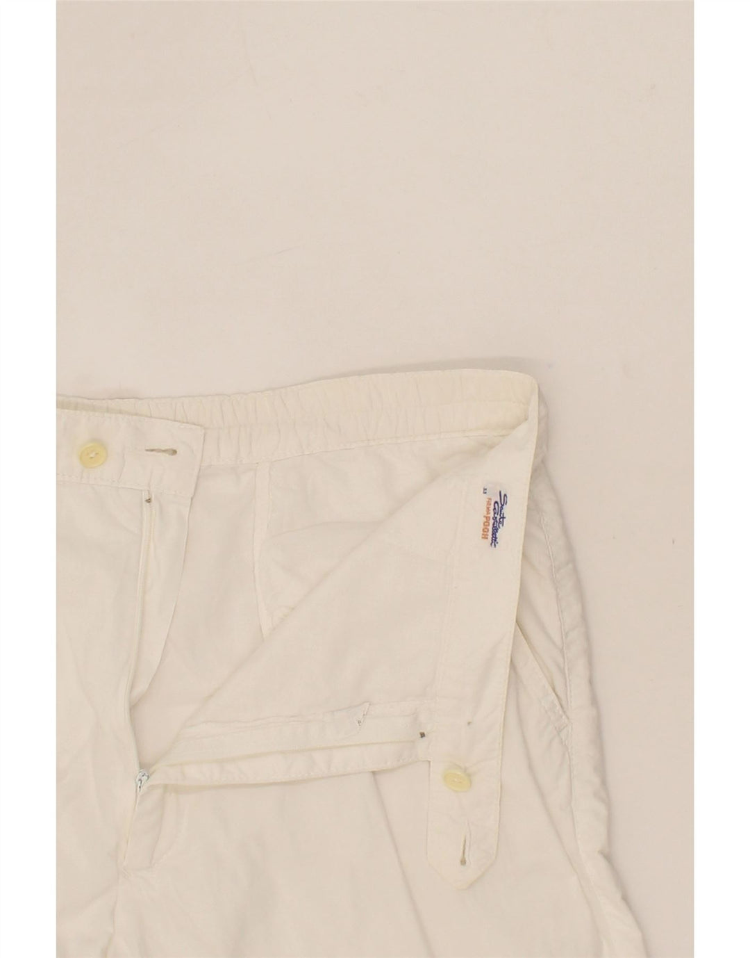 VINTAGE Mens Chino Shorts W33 Medium  White Cotton Vintage Vintage and Second-Hand Vintage from Messina Hembry 
