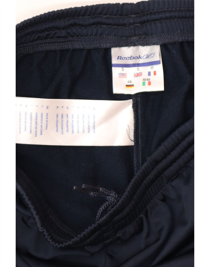 Pantaloni de trening pentru bărbați Reebok, din poliester color bloc, albastru-marin mic