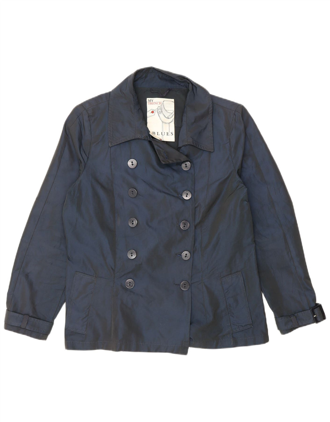 i Blues Jachetă scurtă pentru damă, cu două piept, Marea Britanie 12 Medium Bleumarin