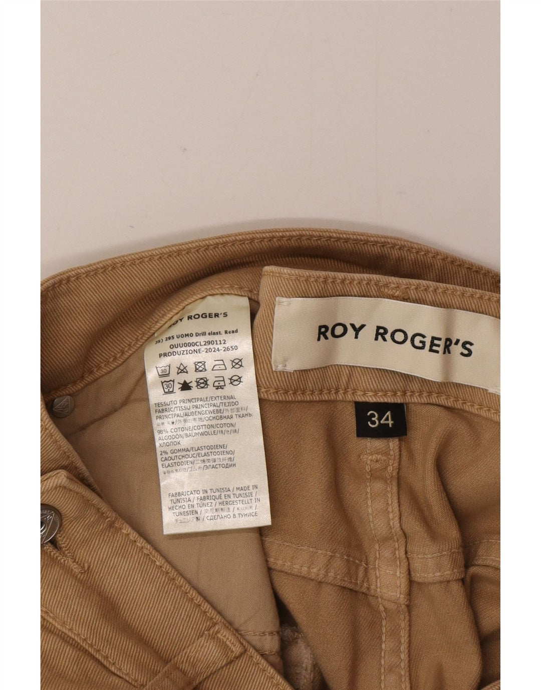 Blugi drepte pentru bărbați Roy Rogers W34 L32 bumbac maro