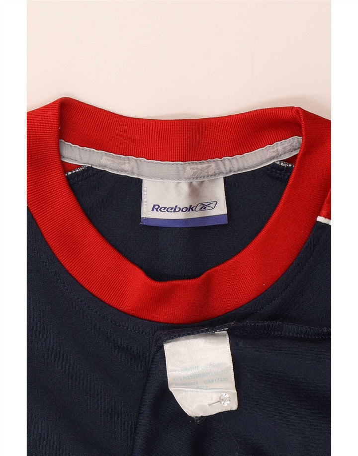 Tricou pentru bărbați Reebok Top mic, bleumarin, poliester color bloc