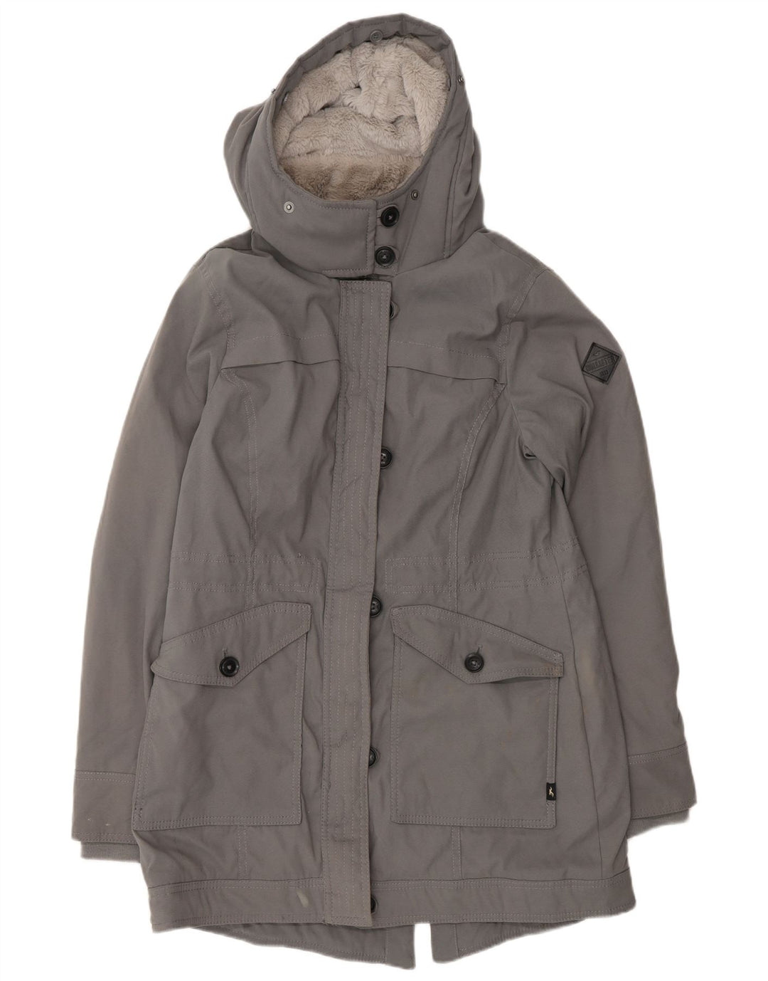 Jachetă Parka Sherpa pentru femei Hollister UK 14 Medium Gri Poliester