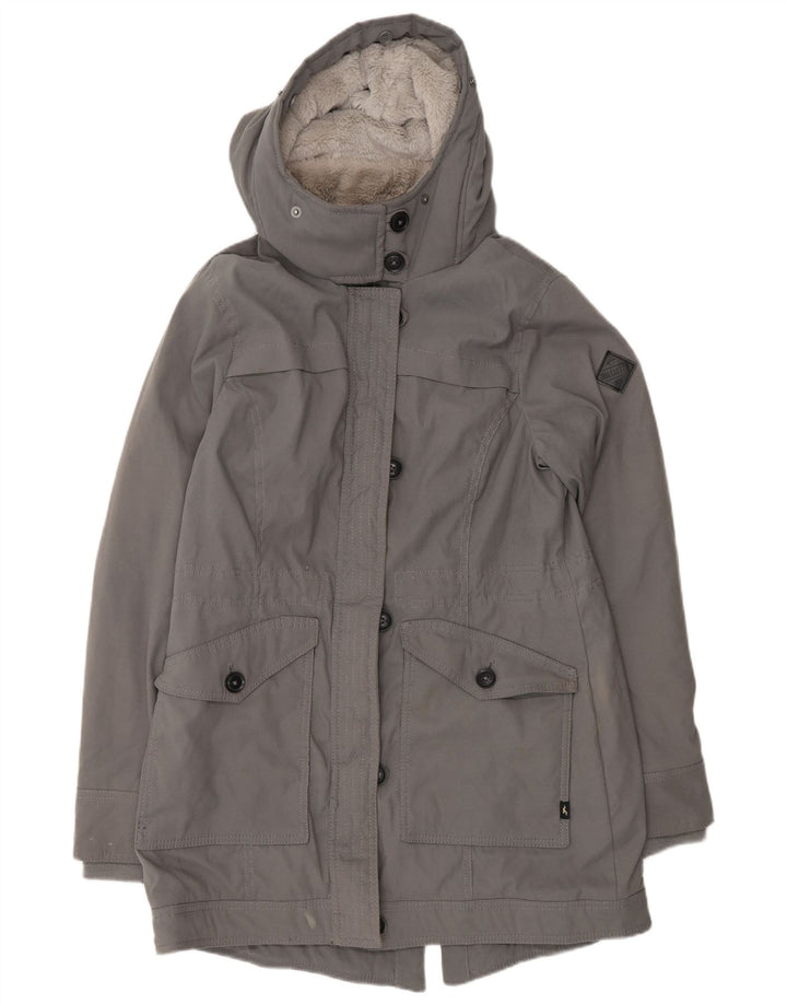 Jachetă Parka Sherpa pentru femei Hollister UK 14 Medium Gri Poliester