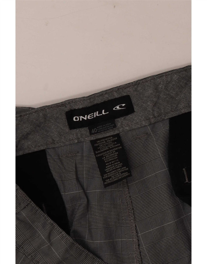 Pantaloni scurți chino pentru bărbați O'Neill W40 XL poliester cu carouri gri