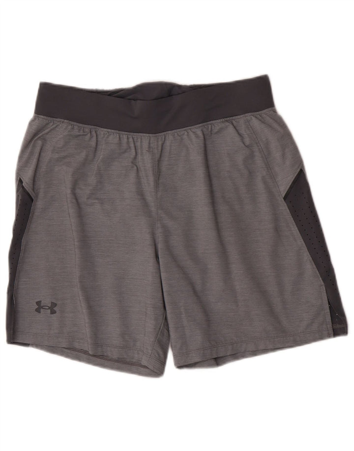 Pantaloni scurți sport Under Armour pentru bărbați, mari, gri, poliester color bloc