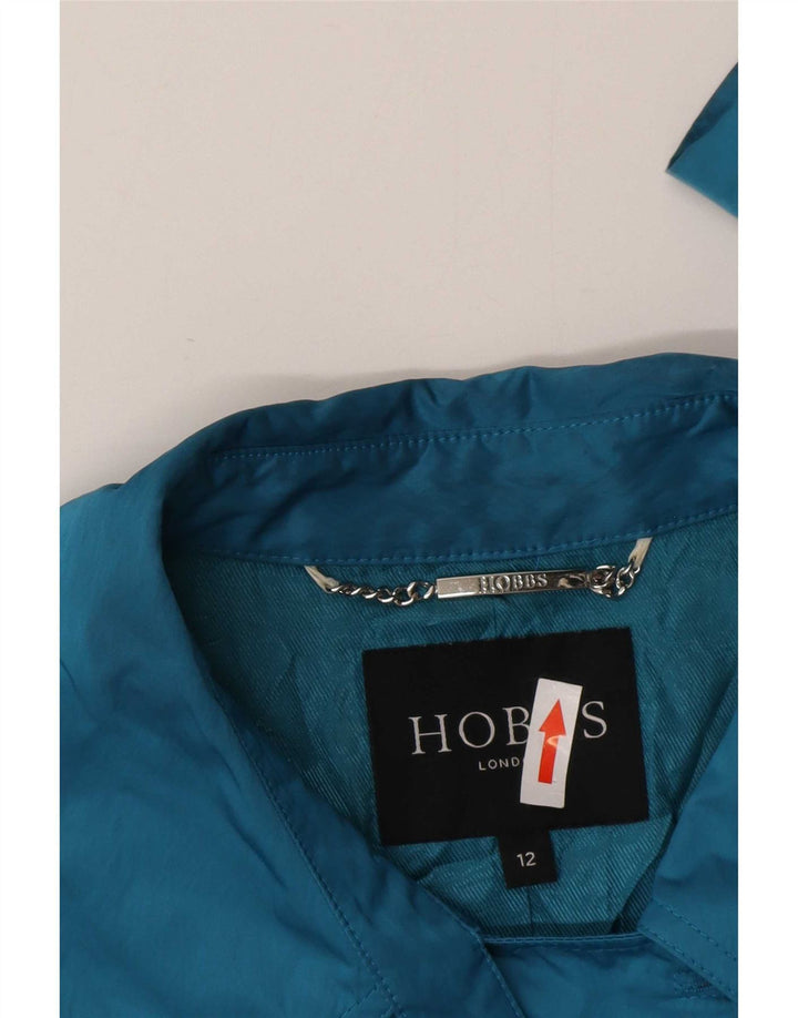 Trenci pentru femei Hobbs, scurt, dublu, UK 12, poliester albastru mediu