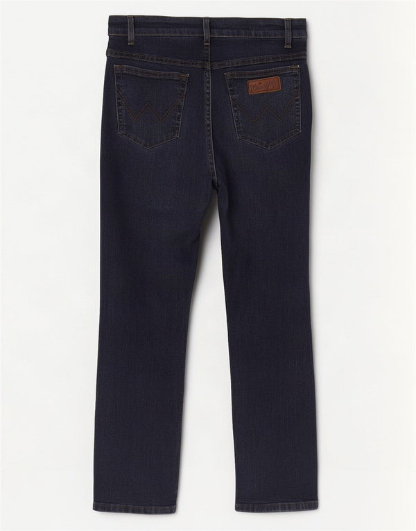Blugi drepte stretch pentru bărbați Wrangler Texas W33 L30 bumbac bleumarin