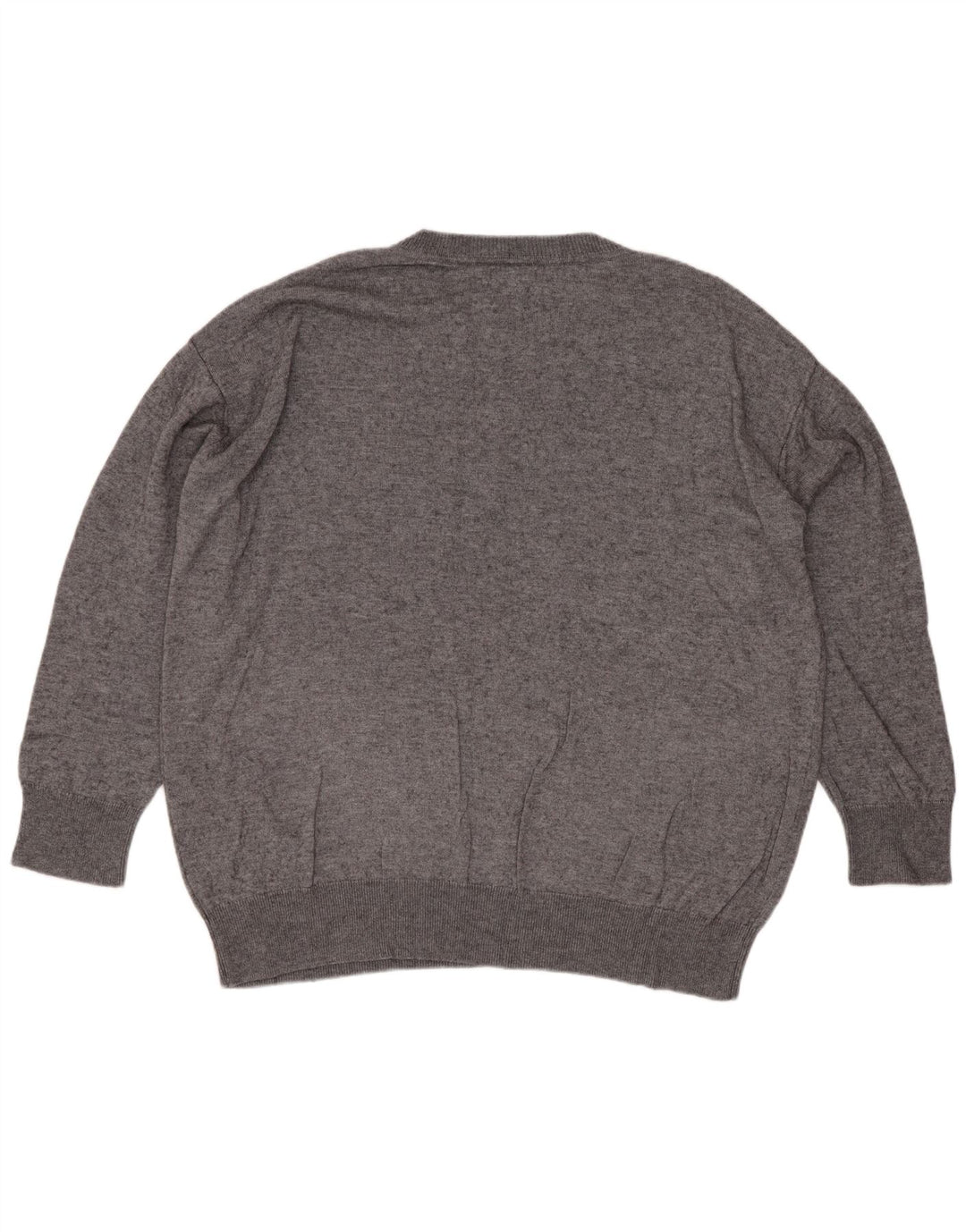 Pulover Massimo Dutti pentru bărbați, cu decolteu larg, cu decolteu, mic, gri, viscoză