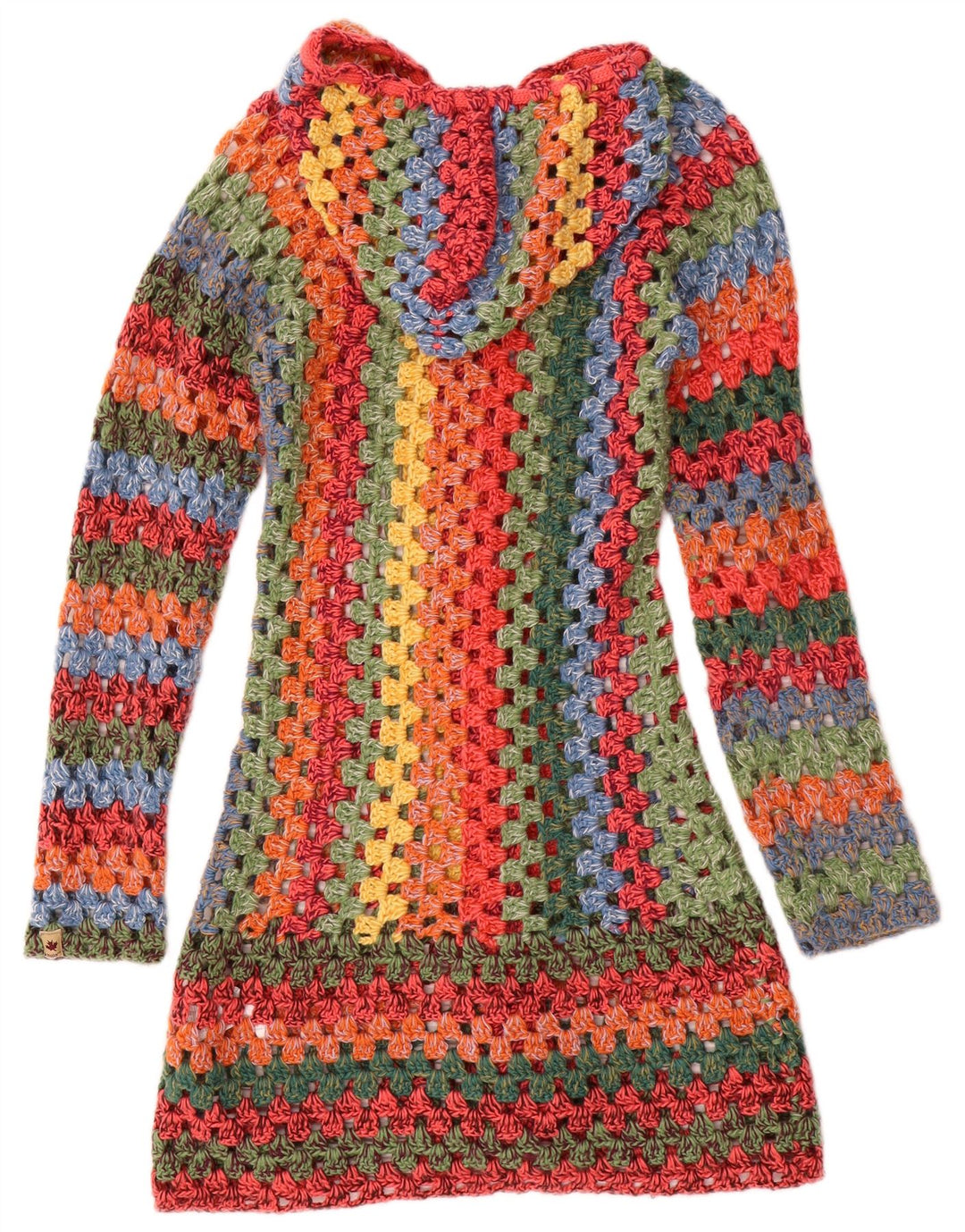 Pulover cardigan cu paragate supradimensionat pentru femei KHUJO UK 10 mic multicolor