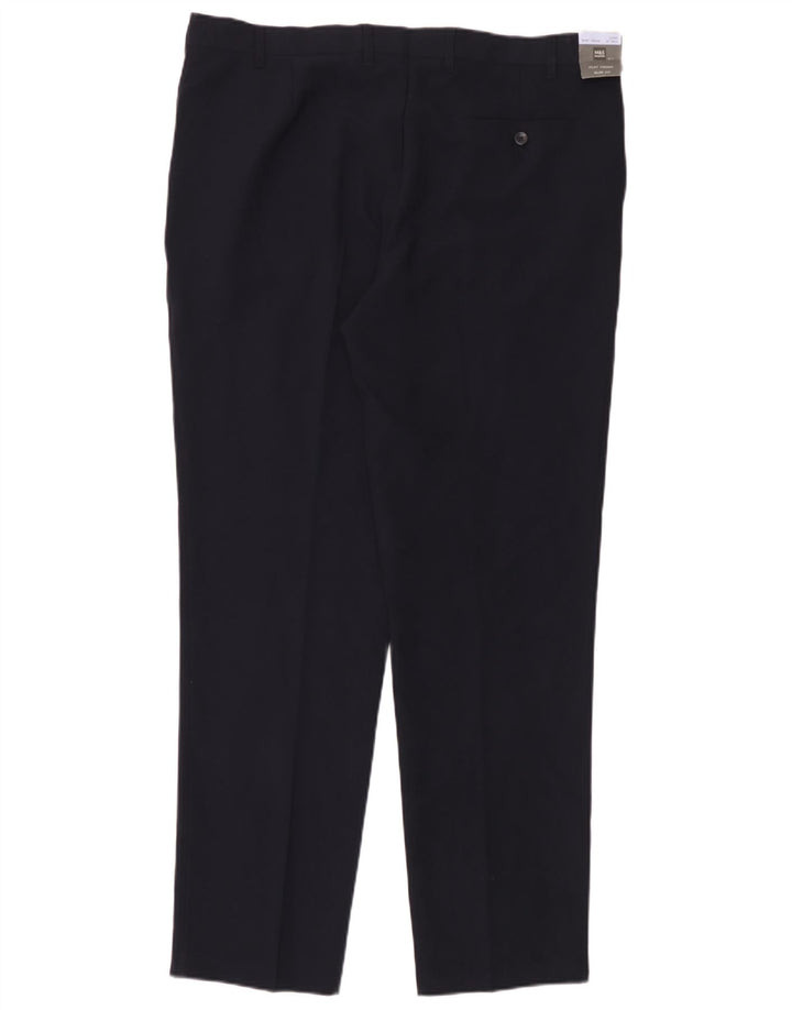 Pantaloni chino subțiri pentru bărbați Marks & Spencer L40 L33 Poliester bleumarin