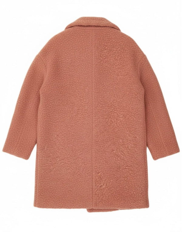 Palton supradimensionat pentru femei Topshop UK 10 lână roz mic