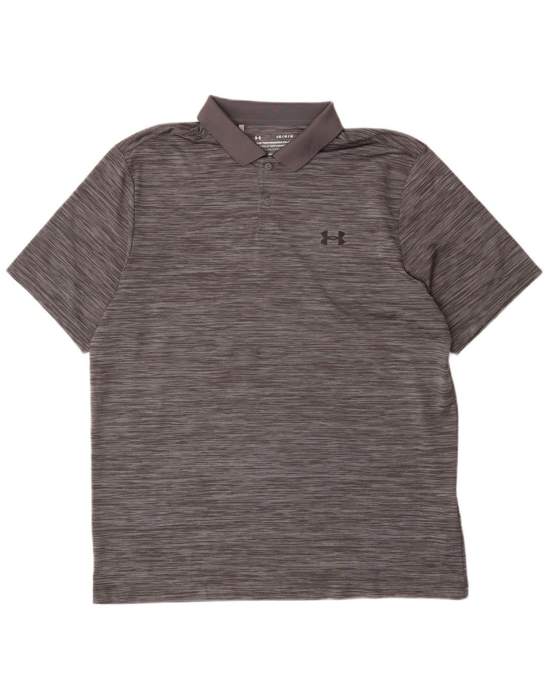 Tricou polo Under Armour pentru bărbați, mare, gri, poliester cu dungi