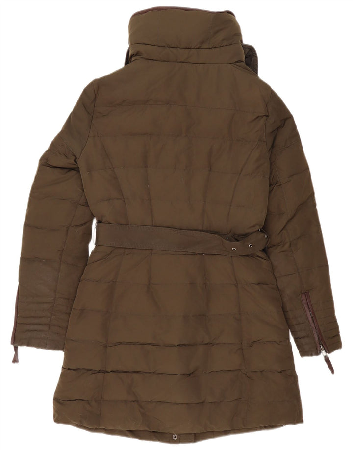 Palton căptușit pentru femei Zara UK 10 Small Khaki Acrylic