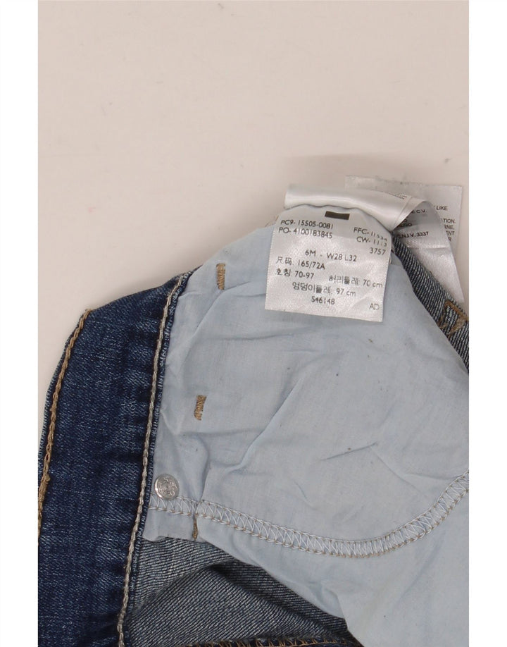Blugi drepti pentru femei Levi's 505 US 6 Medium W28 L32 Bumbac bleumarin
