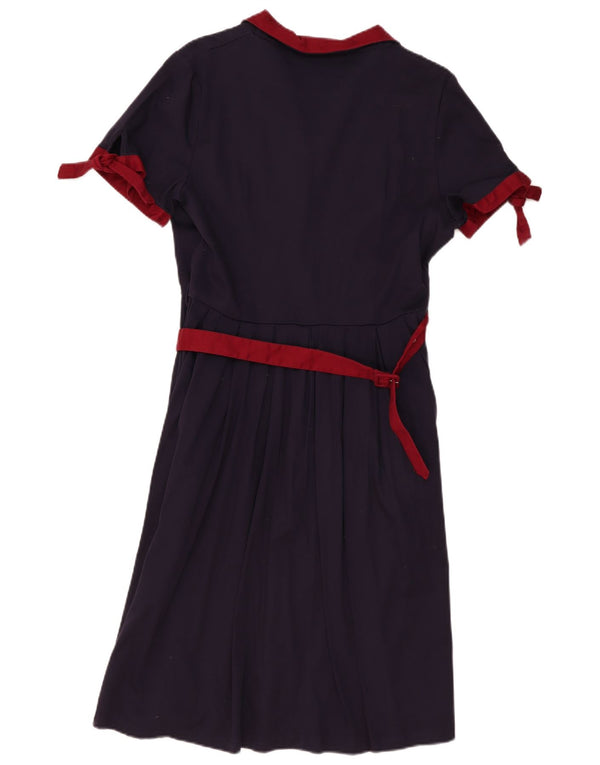 Lindy bop Rochie A-Line pentru femei UK 14 Mare Bumbac bleumarin