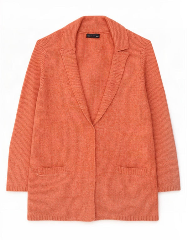 Pulover cardigan deschis pentru femei Marks & Spencer UK 12 portocaliu mediu