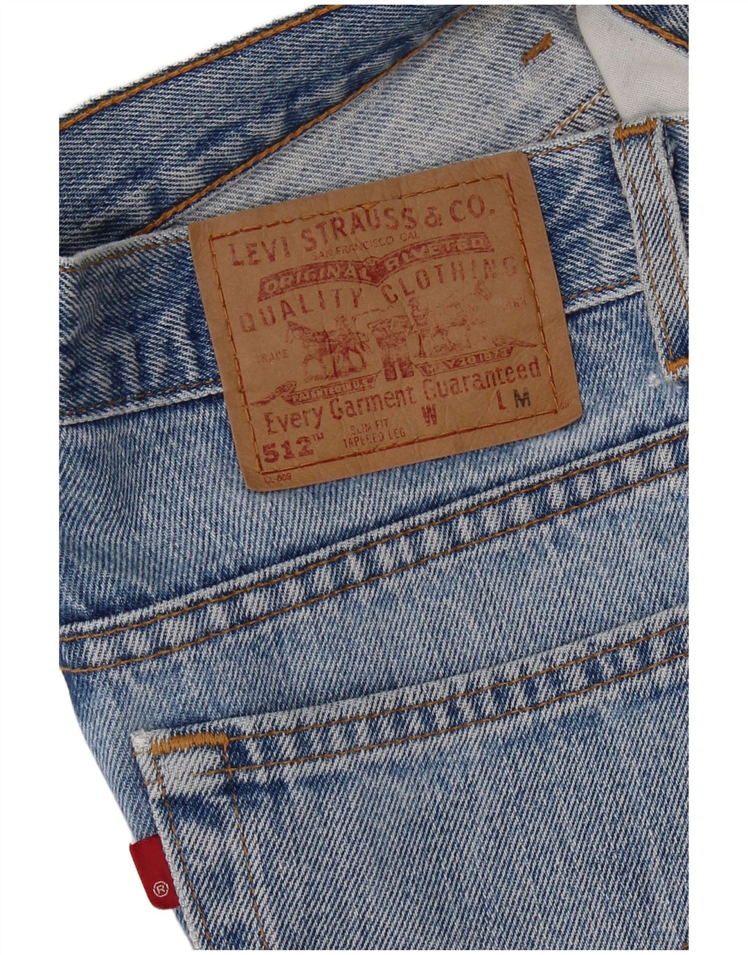 Blugi tăiați pentru femei Levi's 512 Tapered Slim Fit W28 L25 Albastru