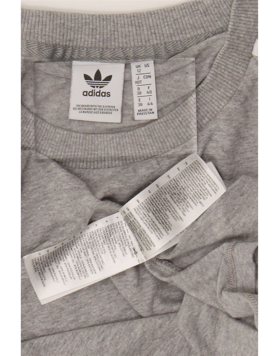 Tricou pentru femei ADIDAS UK 12, bumbac cu pete, gri mediu