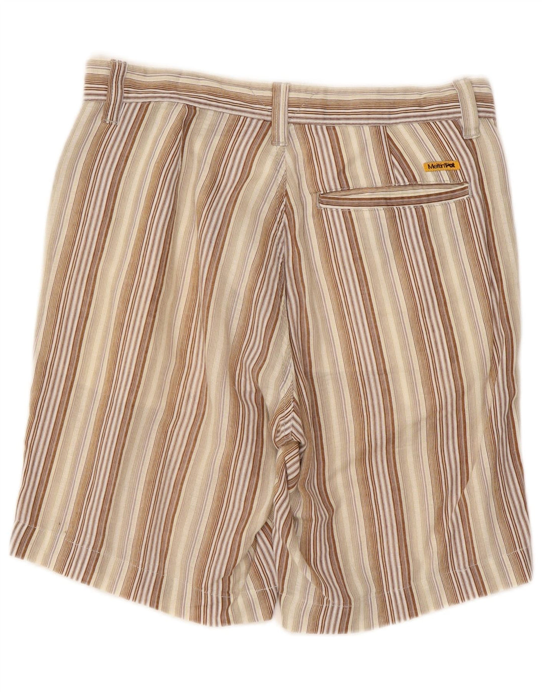 Pantaloni scurți chino pentru femei Meltin' Pot W29, bumbac cu dungi multicolore medii