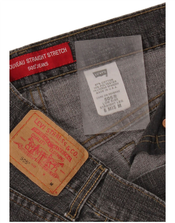 Blugi drepti distressed 505 Levi's pentru femei US 6 Medium W30 L32 gri