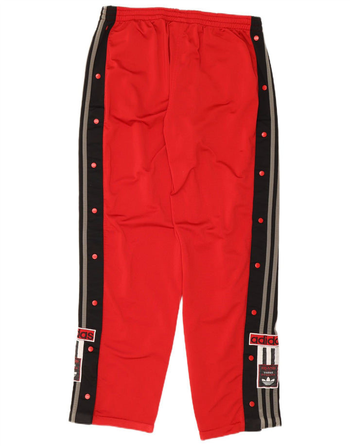 Pantaloni de trening grafic pentru bărbați Adidas, roșu mediu, poliester color bloc