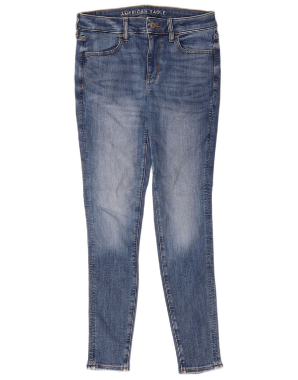 Blugi skinny pentru femei American Eagle US 6 Medium W30 L28 Bumbac albastru