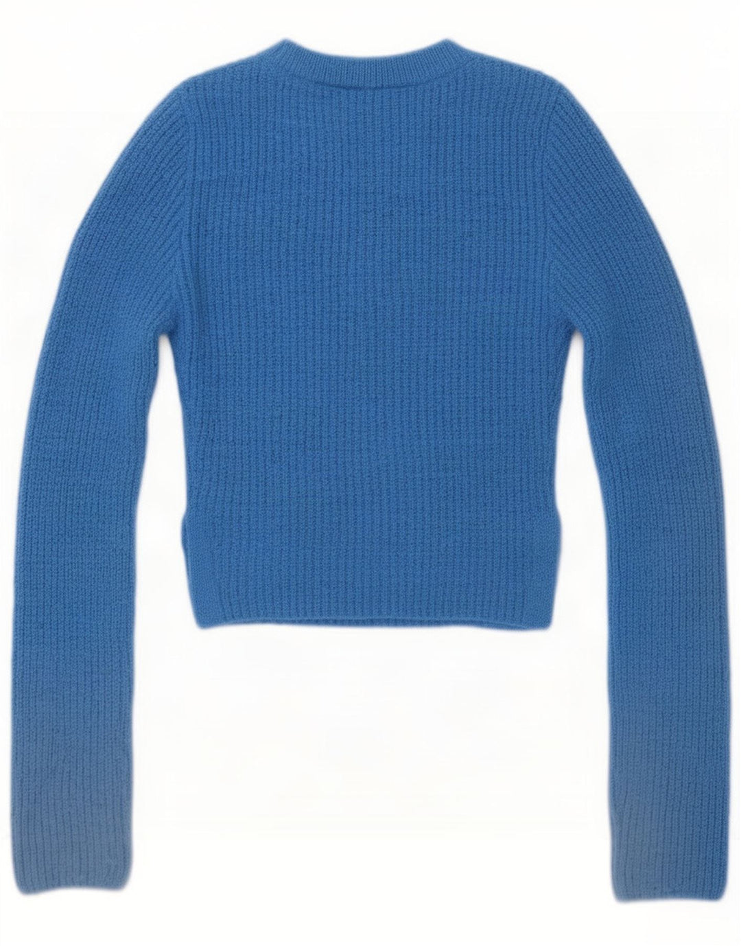 Pulover pentru femei Zara Crop Crew Gate UK 14 Poliester albastru mediu