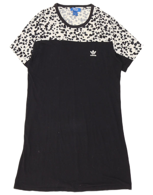 Rochie tricou pentru femei Adidas UK 8 Small Black Animal Print