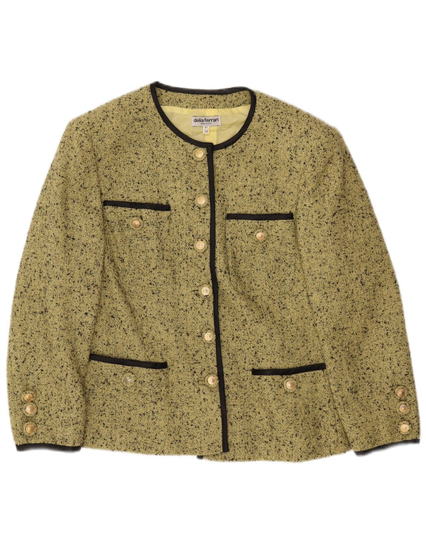 DELIA FERRARI Jachetă pentru femei supradimensionată cu mâneci 3/4 IT 41 Small Green