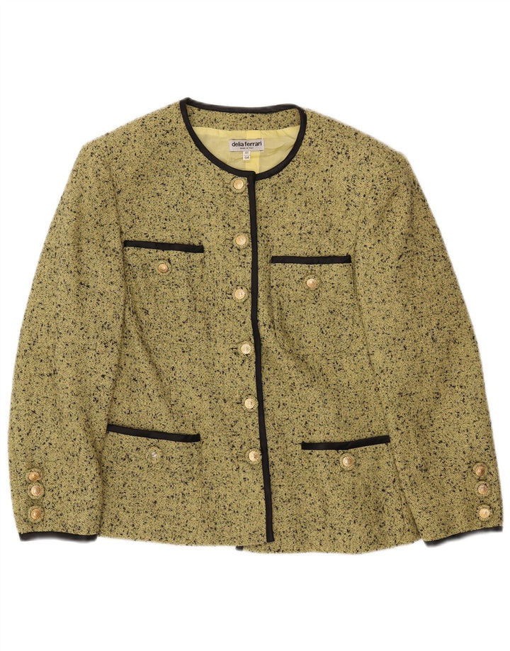 DELIA FERRARI Jachetă pentru femei supradimensionată cu mâneci 3/4 IT 41 Small Green