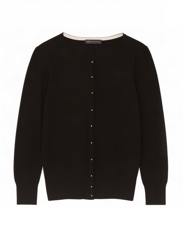 Marks & Spencer Womens Cardigan Sweater UK 10 Small Black
