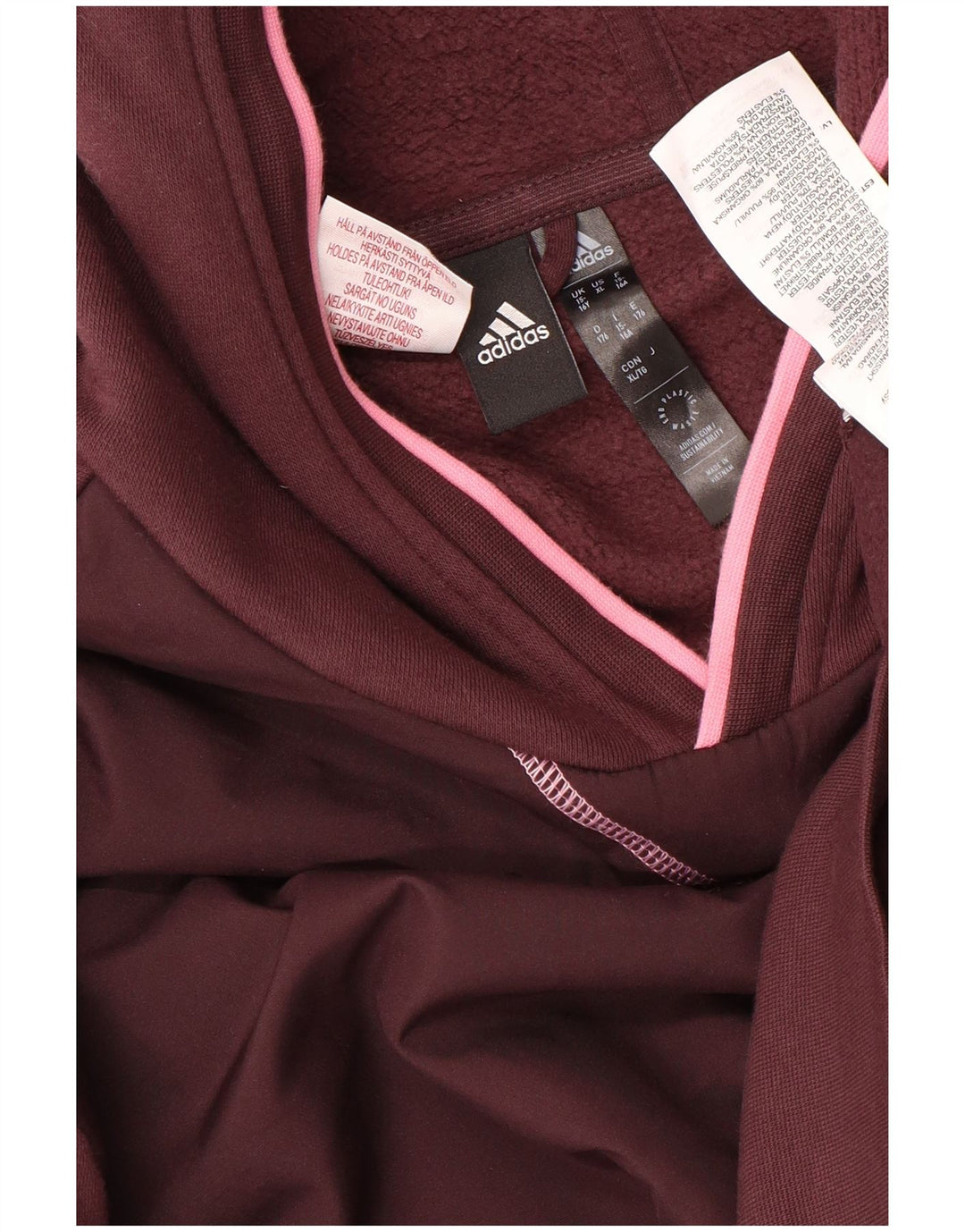 Pulover ADIDAS pentru fete 15-16 ani poliester maro