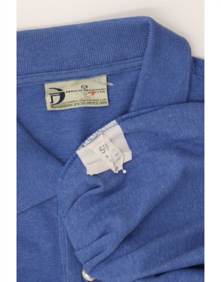 SERGIO TACCHINI Mens Polo Shirt IT 50 Medium Blue Cotton Vintage Sergio Tacchini and Second-Hand Sergio Tacchini from Messina Hembry 