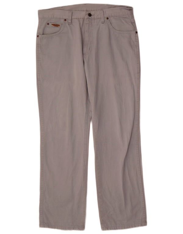 Pantaloni casual drepti pentru bărbați Wrangler Texas W34 L30 bumbac gri
