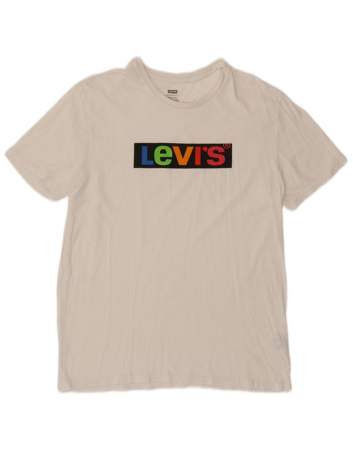 Tricou grafic pentru bărbați LEVI'S Top Medium White Bumbac