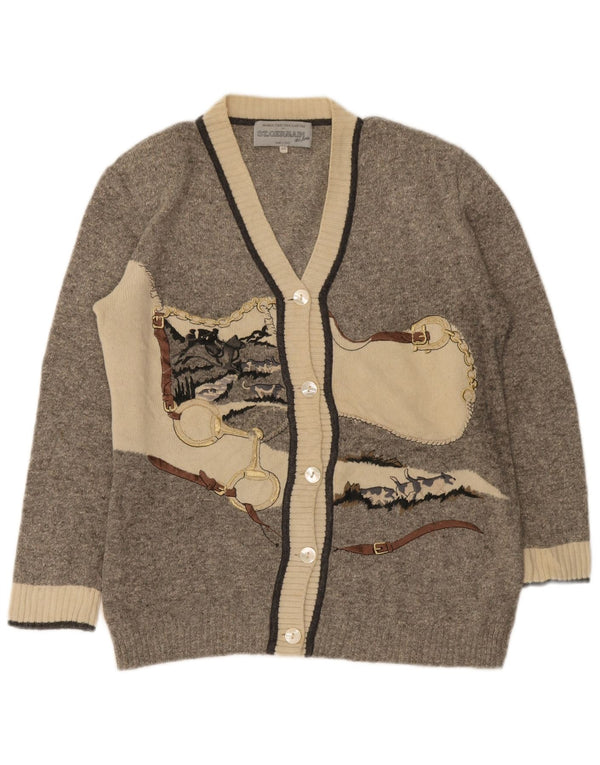 St. Germain Pulover cardigan grafic pentru femei IT 44 Medium Gri Colorblock