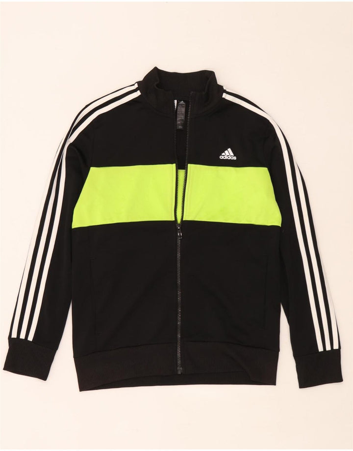 Jachetă de trening pentru băieți Adidas 12-13 ani, negru, poliester