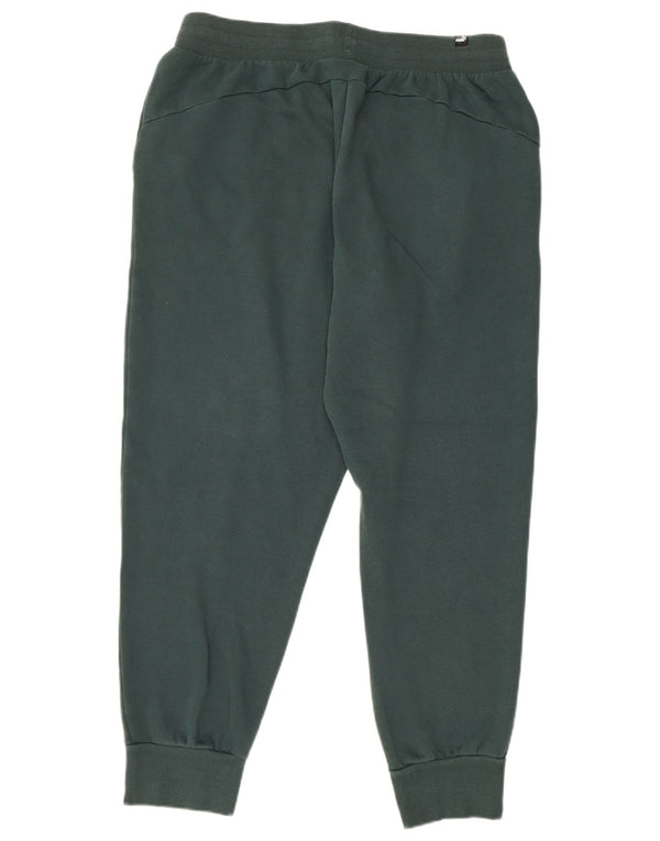 Pantaloni de trening PUMA pentru femei Joggeri UK 16, bumbac verde mare