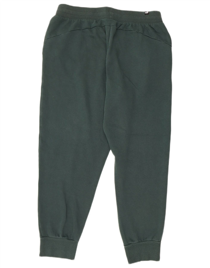 Pantaloni de trening PUMA pentru femei Joggeri UK 16, bumbac verde mare