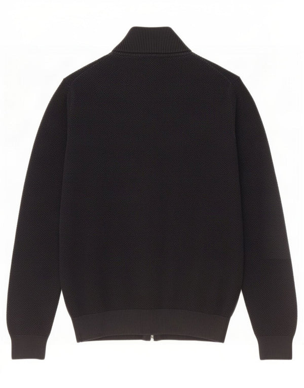 Pulover cardigan cu fermoar complet pentru femei Gant UK 14 bumbac mediu negru