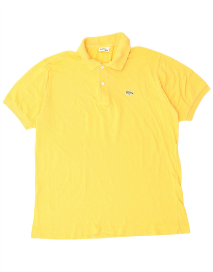 Tricou polo LACOSTE pentru bărbați mărimea 5 mare, galben din bumbac