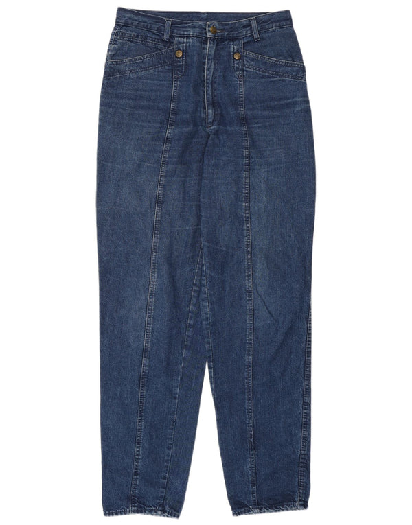 POP 84 Blugi conici pentru femei cu talie înaltă IT 48 XL L34 L32 Bumbac albastru