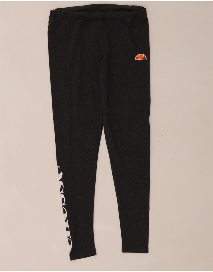 Leggings cu grafic pentru femei Ellesse UK 12, bumbac mediu negru