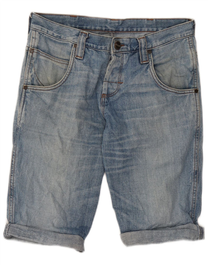 Pantaloni scurți Wrangler Floyd Denim W29, bumbac albastru mediu