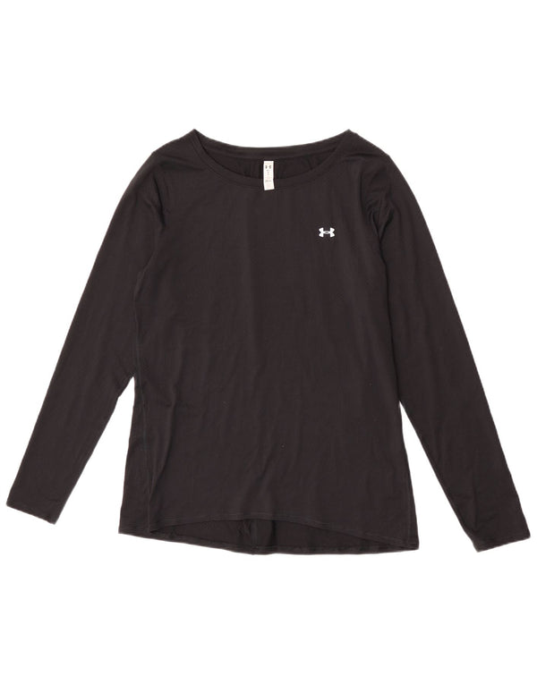 Top cu mânecă lungă Under Armour pentru femei Heat Gear UK 14 Medium Black